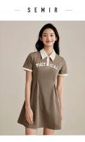 Vestido Polo de Cintura Recortada de Estilo Vintage Semir Moda de Verano 2024 para Mujeres con Estampado de Panda y Letras - details 0