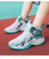 Zapatos de baloncesto antideslizantes para niños, zapatos deportivos transpirables, cómodos zapatos atléticos de entrenamiento de gimnasia, Zapatillas altas para niños - details 12