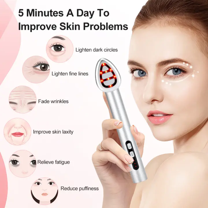 Masajeador de Belleza para los Ojos Microcorriente Reafirma, Eleva, Ajusta la Piel Elimina Ojeras - 1