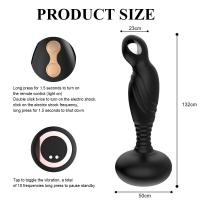 Vibrador Mase de próstata masculina, juguete sexual de pulso de descarga, rotación inalámbrica, tapón anal masculino, estimulador de masturbación - details 5