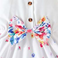 Vestido Niños De 4 A 8 Años, Vestidos De Princesa Con Botones Y Encaje Floral Sin Mangas Cumpleaños, Ootd Para Niña - details 5