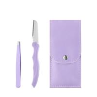 Set De 3 Herramientas De Maquillaje Portátiles Conjunto De Afeitar Y Peinar Para Cejas Con Tijeras Y Cepillo De Acero Inoxidable - details 2