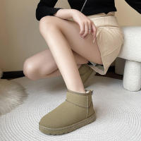 Botas de nieve de ante de vaca para mujer, botines cálidos con felpa gruesa, para clima frío, invierno nuevo 2023 - details 21