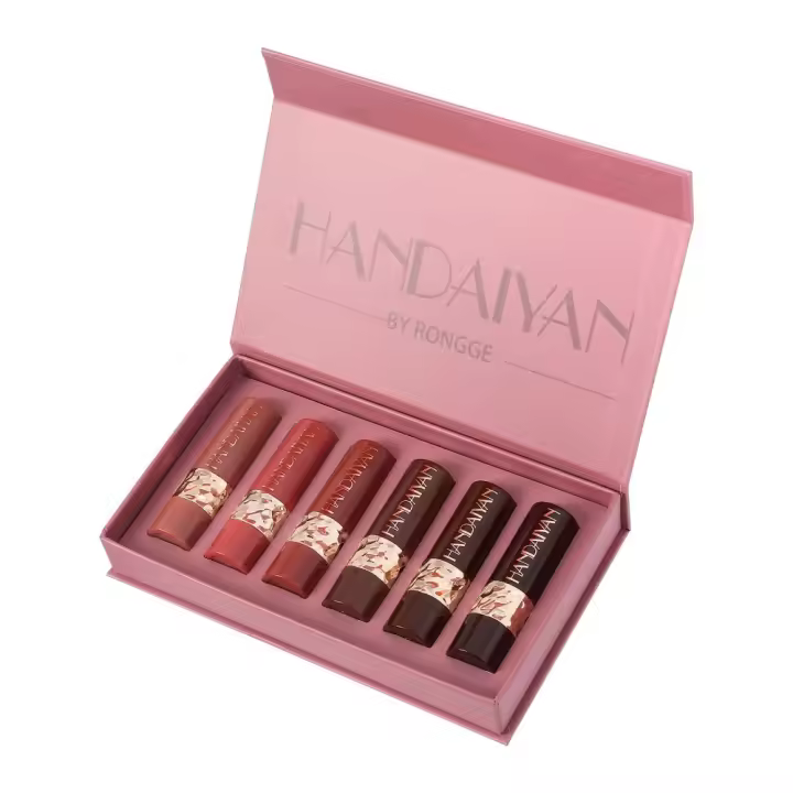 HANDAIYAN Juego de lápiz labial mate de terciopelo, kit profesional de tinte de labios desnudo, resistente al agua, de larga duración, de secado rápido, antiadherente, hasta 24 horas de uso - 1