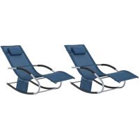 jardín Mecedora con reposapiés Tumbona ergonómica Negro OGS28-SCHx2 ES - details 27