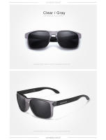 KINGSEVEN-gafas de sol polarizadas para hombre y mujer, lentes cuadradas Retro TR90 con diseño de patrón de fibra de carbono, para deportes al aire libre - details 4