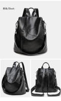 Mochilas de cuero suave para mujer, bolso de viaje impermeable, bolsos casuales para mujer, mochila antirrobo, estilo vintage, gran capacidad, color verde oscuro - details 23