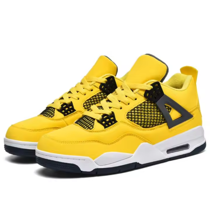 2025 nuevos zapatos acolchados de aire zapatillas para parejas 4 generaciones de zapatillas de baloncesto zapatillas transpirables - 1