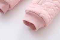 2025 Otoño Invierno bebé recién nacido mameluco más mono con capucha de terciopelo para niños 0-2 años mono de invierno para niñas trajes de bebé - details 9