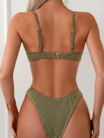 Conjunto de Bikini de Dos Piezas Negro Traje de Baño Sexy para Mujeres Estilo Biquini Brasileño - details 8