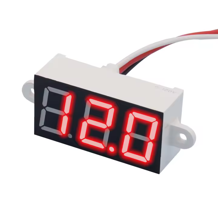 Voltímetro de Agua Impermeable Pantalla LED de 0.56" Monitor de Capacidad de Batería de Litio - 1