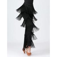 Pantalones con Flecos de Múltiples Capas para Mujer 2024 Pantalones de Baile de Color Sólido con Borlas Ropa de Fiesta de Talla Grande - details 4