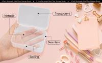 Caja de Almacenamiento de Plástico Transparente Pequeña con Tapas Organizador de Abalorios Rectangular Porta Crayones Artesanías Caja de Almacenamiento de Muebles y Organización - details 1