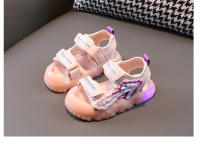 Zapatos de playa anti-retroceso tipo baotou para niños y niñas, zapatos para niños pequeños con suela blanda intermitente para niños - details 13