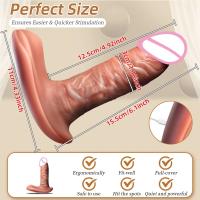 Consolador vibrador realista, suave, portátil, Control remoto, masturbador automático de empuje, productos porno para adultos, Juguetes sexuales - details 5