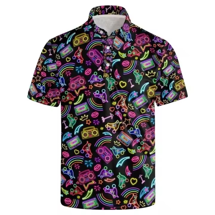 Polo hawaiano 3D para hombre, camiseta de manga corta con estampado de plantas Trcale de verano, camiseta casual con cuello y botones - 1