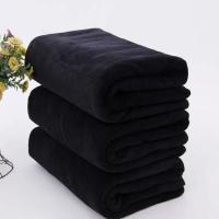 Toalla de baño de microfibra de gran tamaño, suave, alta absorción, secado rápido, deportes, viajes, sin decoloración, toalla de salón de belleza, negro - details 7