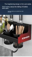 Estante de Aluminio Espacial Ahorro de Espacio, Sin Aros, Soporte Antirrojo para Cuchillos, Vajillas, Botellas de Especias Montado en la Pared - details 14
