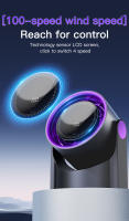 Xiaomi-ventilador eléctrico inteligente, ventilador sin aspas de 100 velocidades, carga USB, aire acondicionado silencioso de escritorio montado en la pared, para oficina, Camping en interiores - details 8