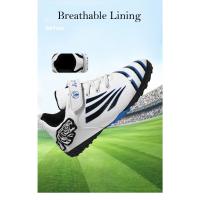 Nuevos zapatos de fútbol dorados a la moda para niños, zapatos de fútbol antideslizantes cómodos, zapatillas deportivas para niños, zapatillas deportivas para niños - details 9