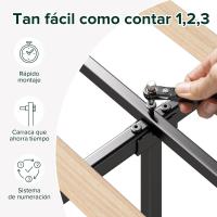 Cama Maya 150x190cm Altura de 30cm Somier con cabeza Somier de láminas de madera Gris Oscuro - details 3