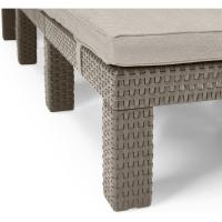 Sillón de Jardín al Aire Libre Estructura Reforzada con Cojín 4 Posiciones de Apoyo Diseño Gris - details 14