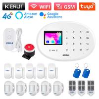 Sistema de alarma inteligente KERUI 4G Tuya W204 para seguridad del hogar, kit de alarma inalámbrico WiFi GSM con sirena, sensor de movimiento y detector de humo. - details 30