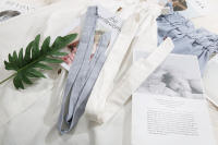 Women summer midi elegant solid high waist a-line cotton skirt - details 4