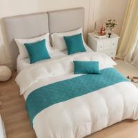 Carrileras Decorativas Para Cama con Patrón de Concha en Terciopelo Nuevo Diseño en Color Gris Rosa Amarillo Azul Verde Material Poliéster Hecho en China - details 10