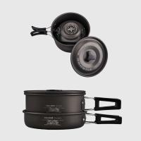 3 unids/set Camping al aire libre olla para cocinar agua hervidor de agua juego de utensilios de cocina portátiles vajilla senderismo Picnic - details 9