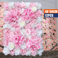 Panel Artificial de pared para fotografía, Fondo de flores decorativas para ducha nupcial, 12 unidades - details 0