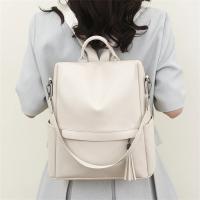 Mochila antirrobo de cuero para mujer, morral de viaje de alta calidad, Color sólido, A la moda, para adolescentes, 2024 - details 10