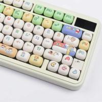 Anime Crayon Shin-chan MOG Profiled Bun Keycap Set Cartoon BPT MX Switch Gaming nical Keyboard Keycaps 143 Keys - details 3