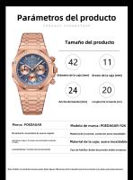 Marca suiza multifuncional nuevo reloj para hombre reloj de cuarzo luminoso impermeable - details 1