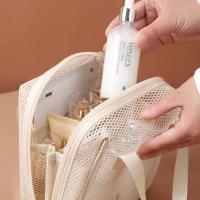 Bolsa de cosméticos de malla de Color sólido, bolsa de maquillaje transparente de gran capacidad, bolsa de almacenamiento, bolsa de aseo, almohada, bolsa de maquillaje para exteriores - details 14