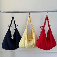 Bolso de hombro plisado informal de Color sólido, bolso cruzado de nailon de gran capacidad para ocio, bolso sencillo para estudiantes para primavera y verano - details 4
