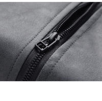 New Solid Leisure Port Wind Man Coat Outdoors Simplicity Fashion Jacket Spring Autumn Retro Style Flip Collar Leather Jacket Man - details 7