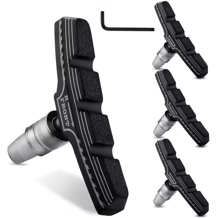 Pastillas de freno prémium para bicicleta de montaña profesional, Kit de bloques de freno para bicicleta, llave hexagonal gratis, 4 piezas - 1