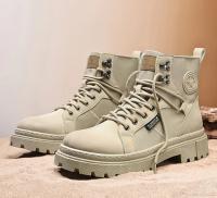 Zapatos de hombre con plataforma y cordones botas de goma para hombre de corte alto primavera otoño calidad Y2k Vintage Retro diseñador Casual oferta barata nuevo - details 9