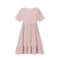 Vestido holgado informal de manga corta para mujer, Color sólido, novedad de 2024 - details 16