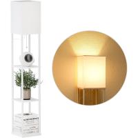 Lámpara de Pie, Temperatura de 3 Colores, Lámpara con Estantes con Bombilla LED, Lámpara de Salón, Dormitorio, Estudio y Oficina, Negro,Decoración Hogar Vintage - details 20