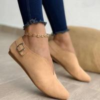 Zapatos planos de ante con punta estrecha para Mujer, mocasines informales, a la moda, de verano, Size35-43 grande, 2024 - details 4