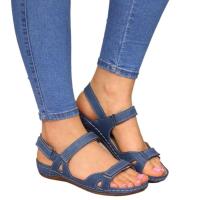 Sandalias planas de verano para mujer, diseño de punta abierta, zapatos permeables al aire, talla 35-43 - details 0