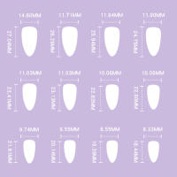 Uñas artificiales de longitud completa con patrón de corazón rosa para uso diario y fiestas - details 1