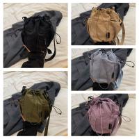 Bolso tipo cubo con cordón de estilo coreano, bandolera de nailon de gran capacidad de Color sólido, bolso de hombro de malla con correa ajustable - details 1