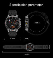 2025 nuevo Reloj inteligente GPS militar al aire libre pantalla de alta definición amoled de 1,43 pulgadas, linterna LED potente, llamada bluetooth, monitoreo de frecuencia cardíaca y presión arterial 100 + Reloj inteligente impermeable en modo deportivo - details 18