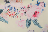 Women floral print casual half sleeve elegant vintage party dress - details 8
