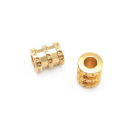 Gran Espaciador de Cilindro de Latón Dorado de 18K Accesorios para Hacer Pulseras - details 73