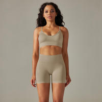 Conjunto Deportivo de Yoga sin Costuras para Mujeres Sports Bra Sin Mangas, Pantalones Cortos - details 12