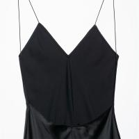 PB & ZA2025silk satén textura lencería estilo espalda descubierta temperamento vestido de noche vestido con tirantes ropa de verano para mujer - details 6